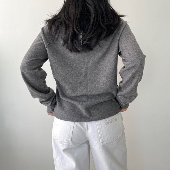 BNWT J. Lindeberg Grey Knit Crewneck Jumper - Medium - Picture 4 of 5